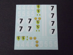 1/64 / HO Ferrari Set #1 slot car decals.