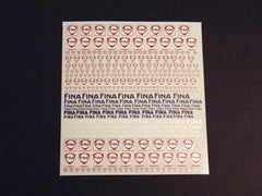 1/64 / HO slot car decals Fina Sponsor.