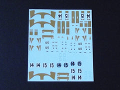 1/64 / HO Ford GT40 slot car decals.