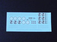 1/64 / HO Ford GT40 slot car decals.