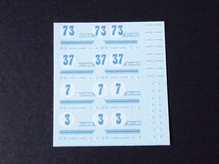 1/64 / HO Ford GT40 slot car decals.