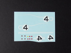 1/64 / HO Ford MK4 slot car decals.