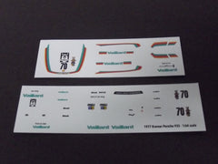 1/64 / HO Porsche Kremer Vaillant slot car decals.