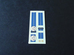 1/64 / HO Jaguar E-Type slot car decals.