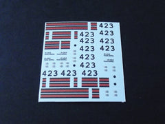 1/64 / HO Jaguar E-Type LW slot car decals.