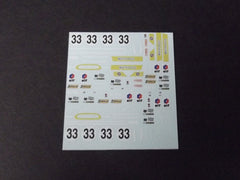 1/64 / HO Matra 650 slot car decals.