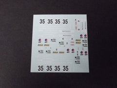 1/64 / HO Matra 650 slot car decals.