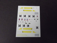 1/64 / HO Matra 660 slot car decals.