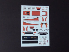 1/64 / HO McLaren GT3 slot car decals.