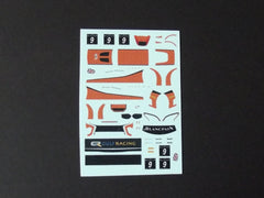 1/64 / HO McLaren GT3 slot car decals.