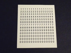 1/64 / HO slot car decals Number Sheet # 3.