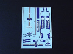 1/64 / HO Porsche 962 slot car decals.