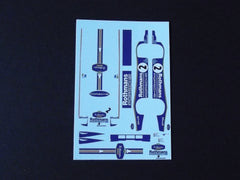 1/64 / HO Porsche 962 slot car decals.