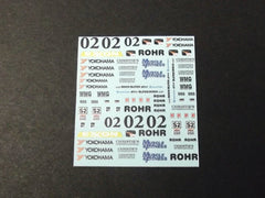 1/64 / HO Porsche 911/993 GT2 slot car decals.