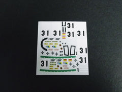1/64 / HO Porsche 908/3 slot car decals.