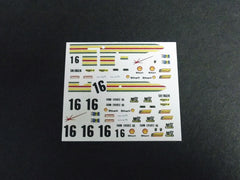 1/64 / HO Porsche 908/3 slot car decals.