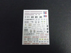 1/64 / HO Porsche 908/3 slot car decals.