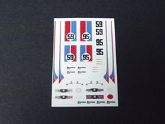 1/64 / HO Porsche 911 RSR slot car decals.