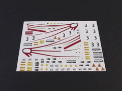 1/64 / HO slot car decals,Porsche 917 Austria 1970.