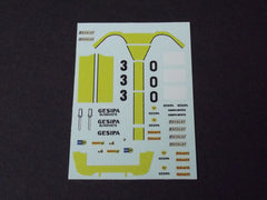 1/64 / HO Porsche 917 Gesipa , 1970 slot car decals.