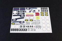 1/64 / HO slot car decals,Porsche 917 Martini, early 1971.