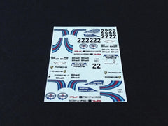 1/64 / HO slot car decals,Porsche 917 Martini,Le Mans '71.