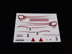 1/64 / HO slot car decals,Porsche 917 Salzburg white car.