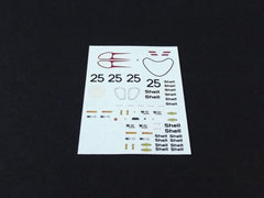 1/64 / HO slot car decals,Porsche 917 Shell sponsor decals.