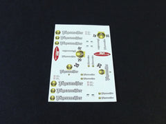 1/64 / HO slot car decals,Porsche 962 Jagermeister 1985.