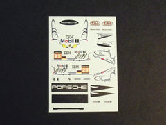 1/64 / HO slot car decals,Porsche 962 Mobil 1 sponsor.