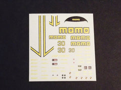 1/64 / HO slot car decals,Porsche 962 Momo 1988 sponsor.
