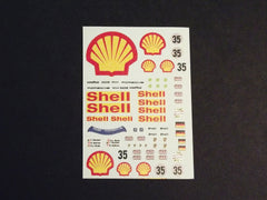 1/64 / HO slot car decals,Porsche 962 Shell sponsor Le Mans '94.