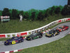 Le Mans Porsche and Ferrari on routered wood track.