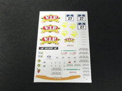 1/64 / HO Porsche 911/997 GT2 slot car decals.