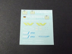 1/64 / HO Porsche 911/997 GT3 slot car decals.