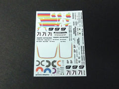 1/64 / HO Porsche 911/964 Turbo RSR slot car decals.