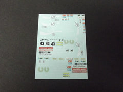 1/64 / HO Porsche 911 RSR slot car decals.