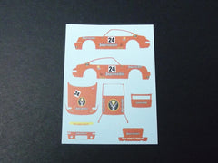 1/64 / HO Porsche 911 Turbo RSR Jagermeister slot car decals.