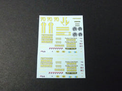 1/64 / HO Porsche Turbo RSR slot car decals.