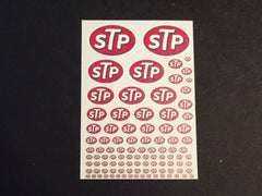 1/64 / HO slot car decals, STP sponsor logo.