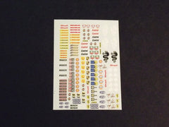 1/64 / HO slot car decals Sponsor Sheet # 37.
