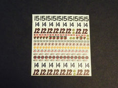 1/64 / HO slot car decals Sponsors Sheet # 3.