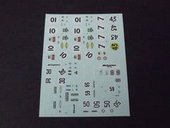 1/64 / HO Sponsors Sheet #58 slot car decals.