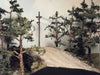 1/72 military diorama country road with bridge and forest.