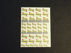 1/64 / HO slot car decals, Sunoco sponsor logo.