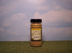Beige mix fine gravel shaker bottle for dioramas & slot car scenery.