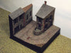 1/72 French cafe diorama kit from a bird's-eye view.