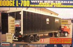 1/25 Dodge L-700 model truck kit with box trailer.
