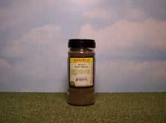 Earth medium gravel scenic material for dioramas & slot car scenery.