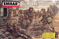 Emhar 1/72 WW 1 British Infantry with tank crew military figures.